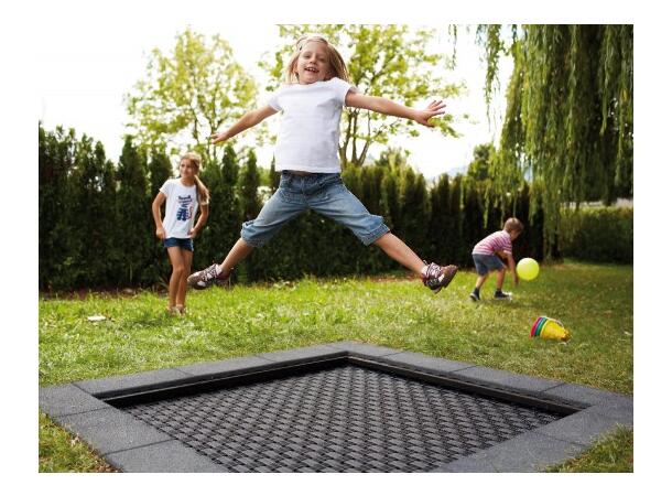 Eurotramp® Kids Trampoline Lekeplass Inkl. fallsikringsplater 200 x 200 cm